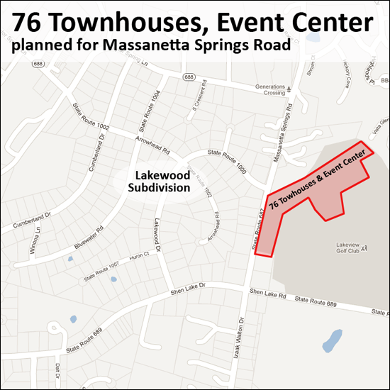 76 Townhouses, Event Center planned for Massanetta Springs Road