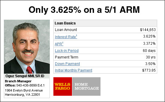 adjustable rate mortgage (arm). A quot;5/1 ARMquot; is a mortgage