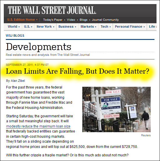 Do the changes in loan limits really matter?