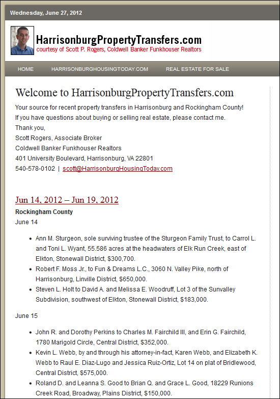 HarrisonburgPropertyTransfers.com