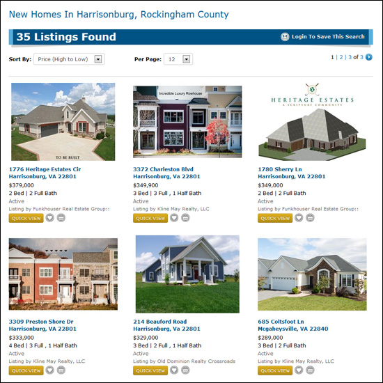 New Homes in Harrisonburg, Rockingham County