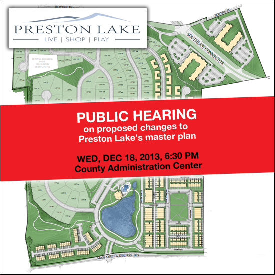 Preston Lake Public Hearing 2013