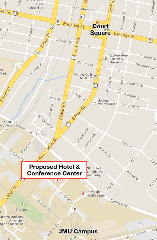 Location of Proposed Hotel and Conference Center