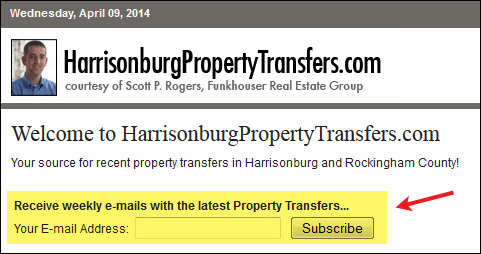 Harrisonburg Property Transfers