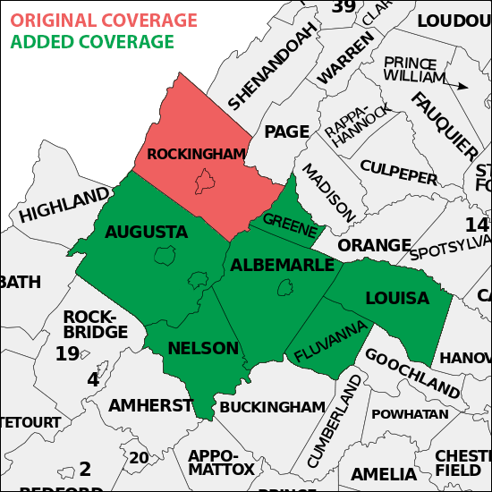 Expanded Coverage Area Expanded Coverage Area