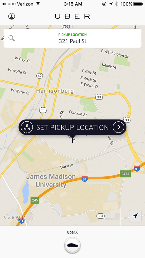 Uber Harrisonburg