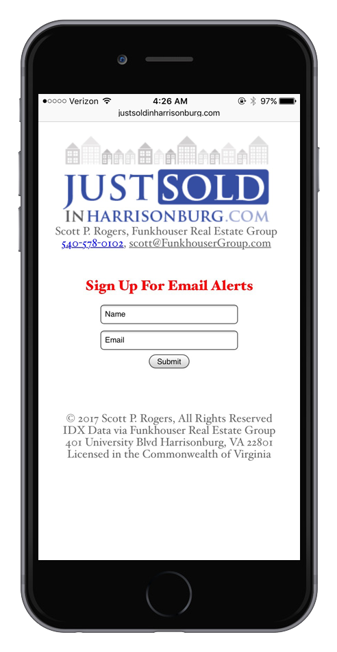 JustSoldInHarrisonburg.com