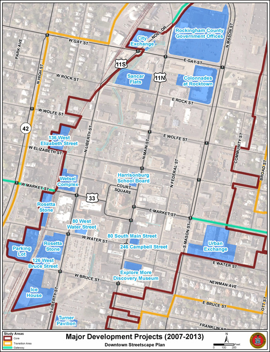 Major Developments in Downtown Harrisonburg