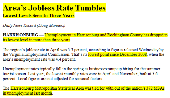 Local Employment Situation