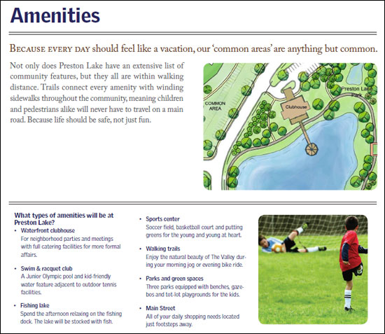 Preston Lake Amenities