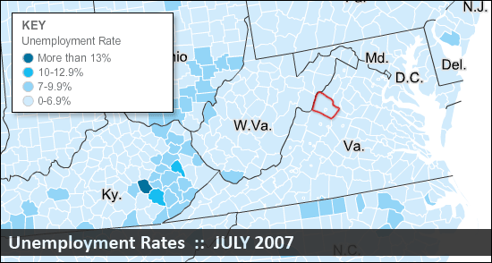 Unemployment Rates in 2007