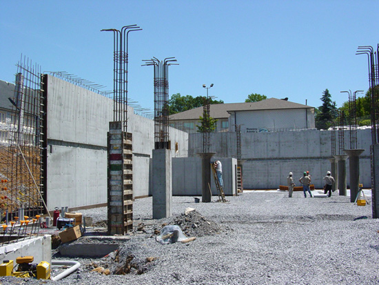 Urban Exchange - foundation coming up out of the ground! Urban Exchange - foundation coming up out of the ground!