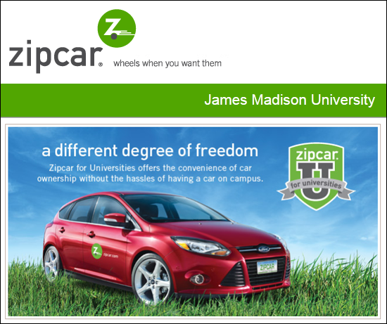 ZipCar JMU